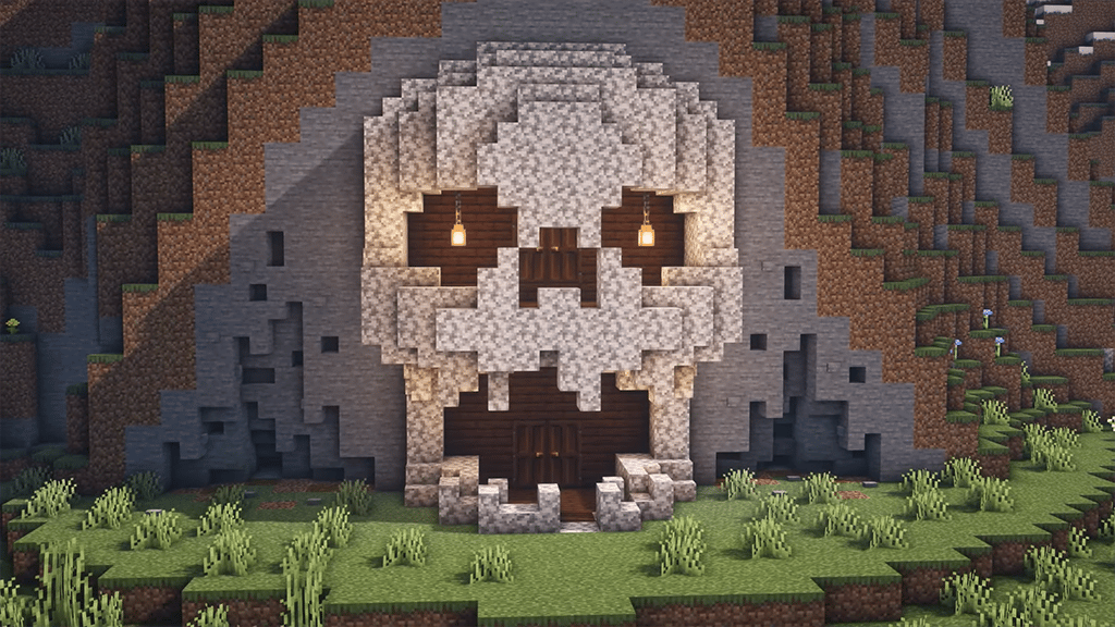 Skull Mountain Base Best Minecraft Survival Houses